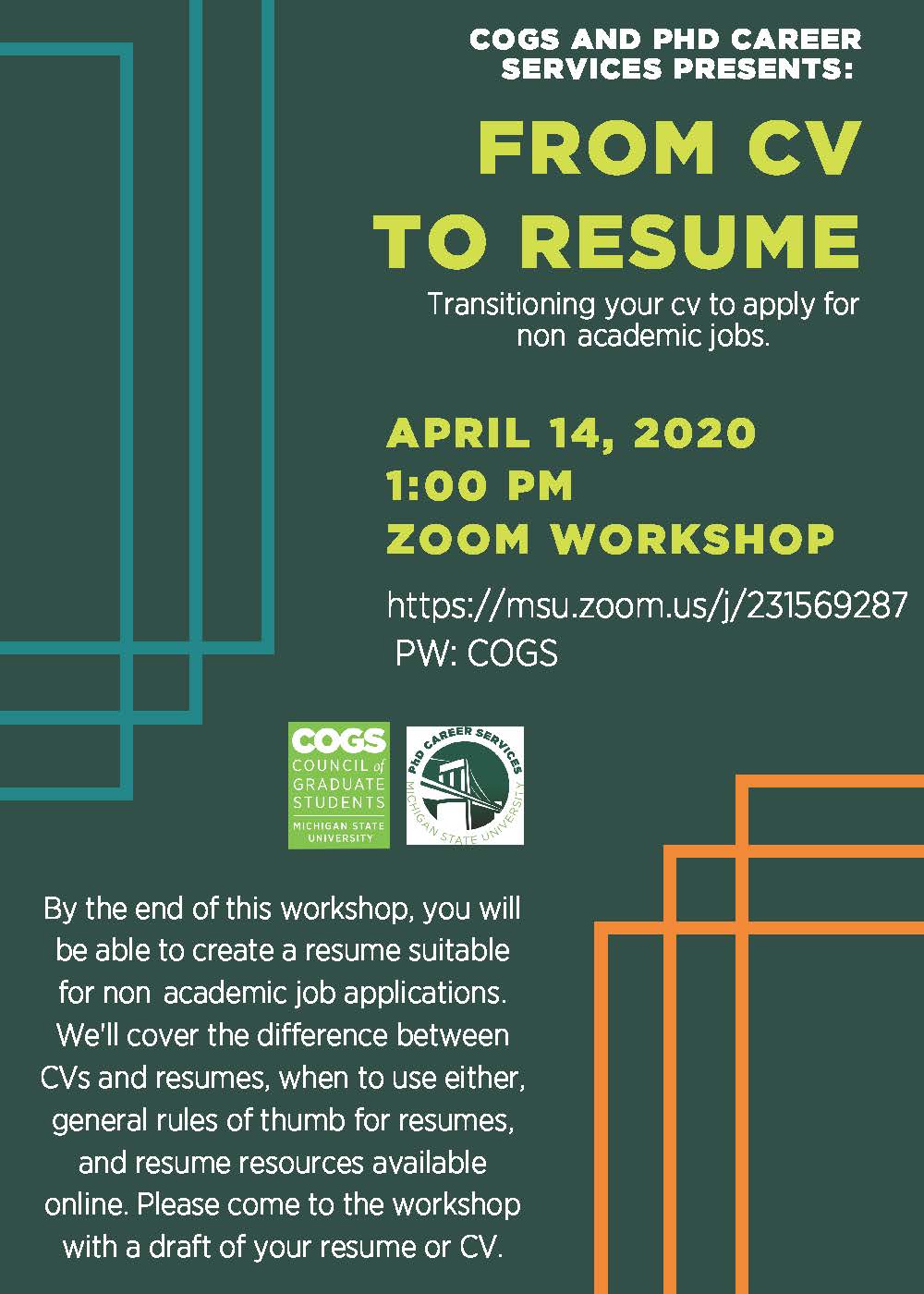 From CV to Resume on April 14, 2020