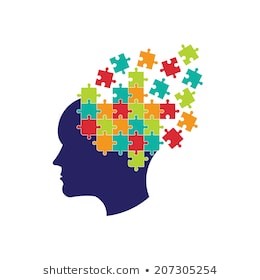 graphic of a head with puzzle pieces