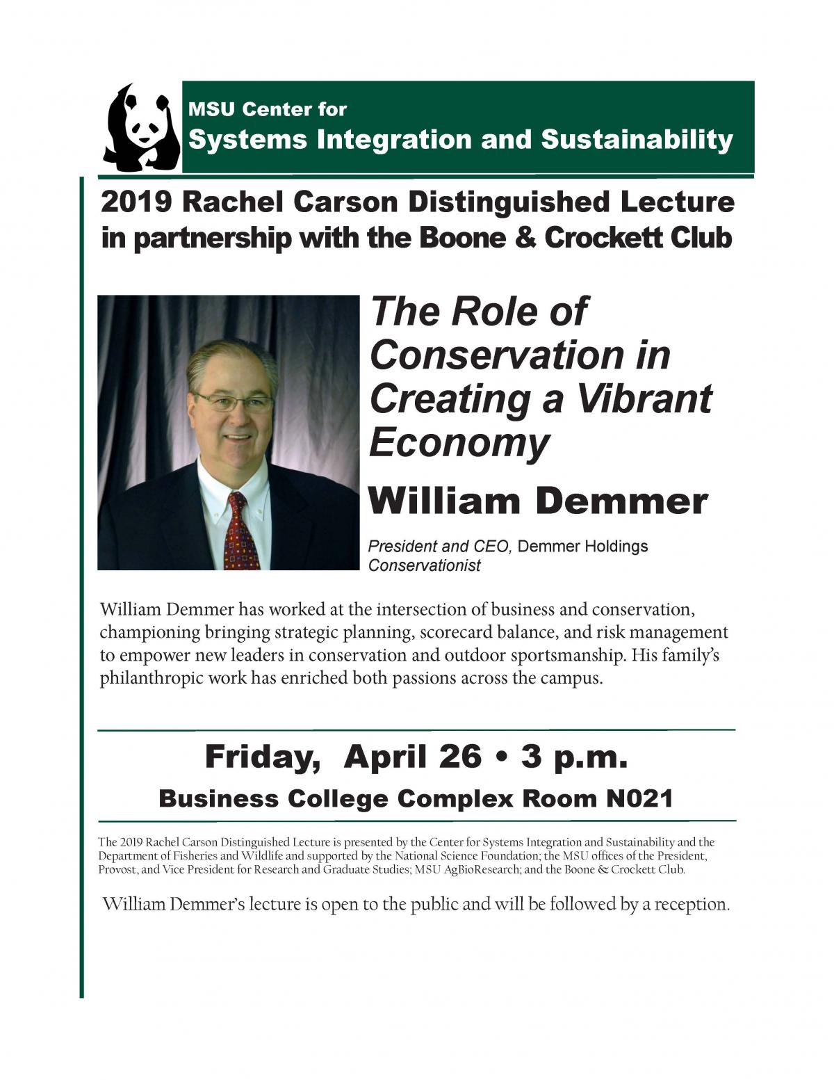 2019 Rachel Carson Distinguished Lecture