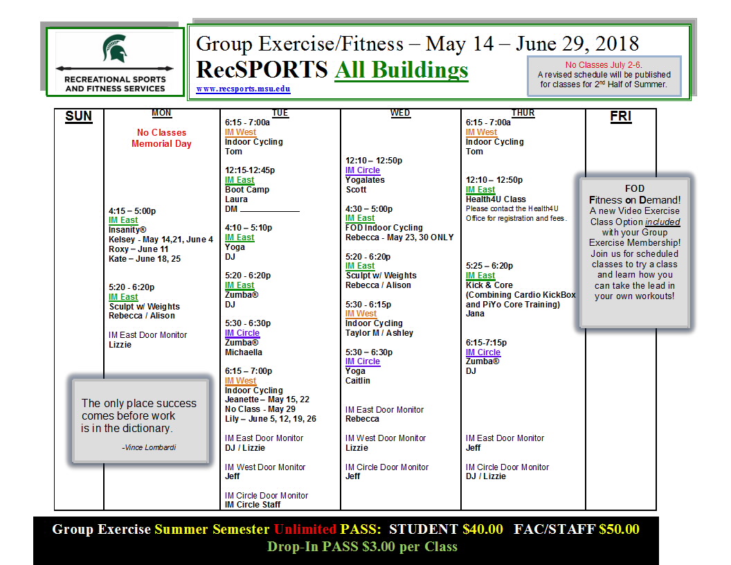 Msu Class Schedule Examples and Forms