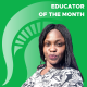 EOTM Yetunde S. Alabede Educator of the Month Yetunde S. Alabede in front of a green background with the Spartan helmet.
