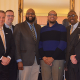 Blair Proctor and Justin Coles with representatives from TIAA at a reception in March, 2016.